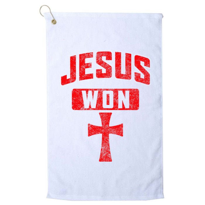 Jesus Won Cross Jesus Christian Faith Religious Golf Towel