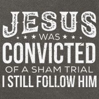 Jesus Was Convicted Of A Sham Trial I Still Follow Him Cotton Canvas Backpack
