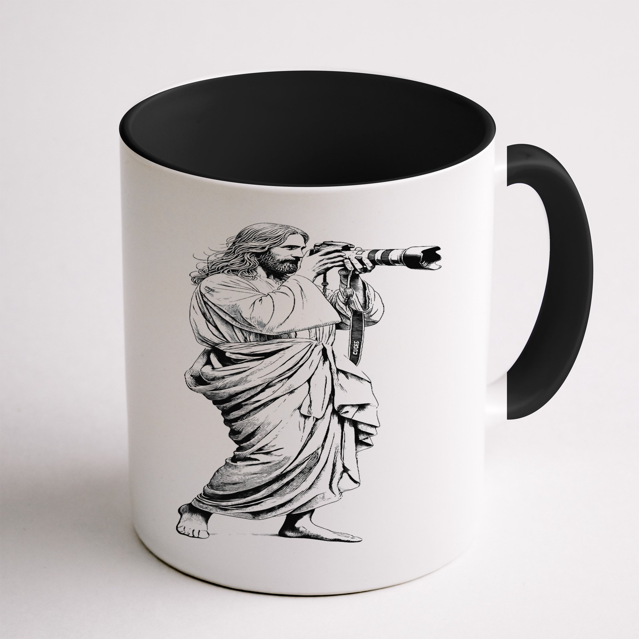 Jesus With Camera Photographer Photography Christian Faith Mug