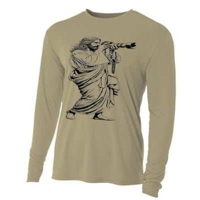 Jesus With Camera Photographer Photography Christian Faith Cooling Performance Long Sleeve Crew