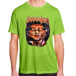 Jesus Wept Creepy Horror Halloween Adult ChromaSoft Performance T-Shirt