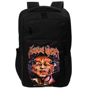 Jesus Wept Creepy Horror Halloween Impact Tech Backpack