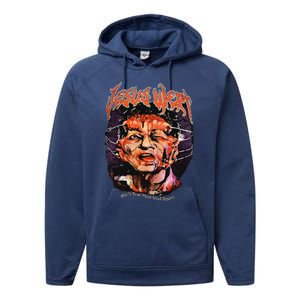 Jesus Wept Creepy Horror Halloween Performance Fleece Hoodie