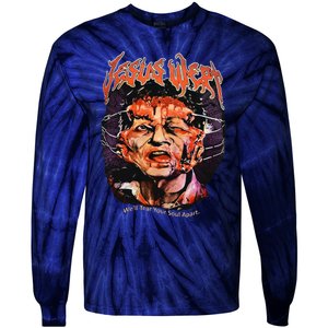 Jesus Wept Creepy Horror Halloween Tie-Dye Long Sleeve Shirt