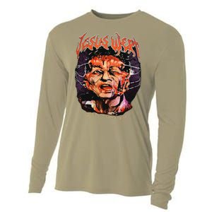 Jesus Wept Creepy Horror Halloween Cooling Performance Long Sleeve Crew