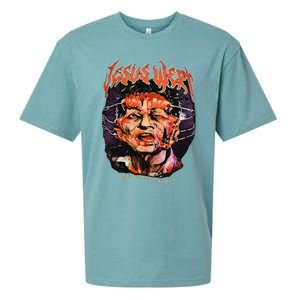 Jesus Wept Creepy Horror Halloween Sueded Cloud Jersey T-Shirt