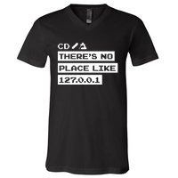 Jeffrey Way Cd ThereS No Place Like 127.0.0.1 V-Neck T-Shirt