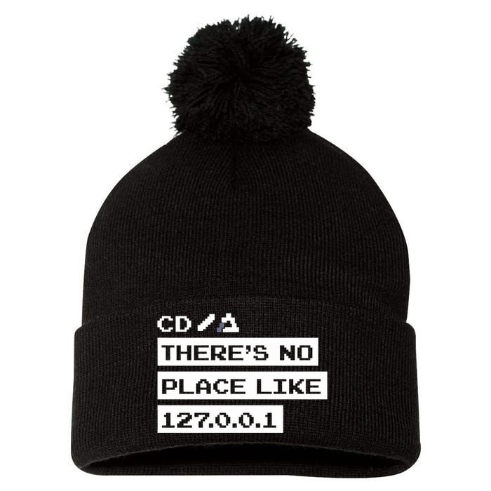 Jeffrey Way Cd ThereS No Place Like 127.0.0.1 Pom Pom 12in Knit Beanie