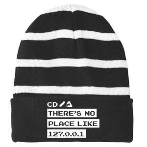 Jeffrey Way Cd ThereS No Place Like 127.0.0.1 Striped Beanie with Solid Band