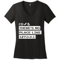 Jeffrey Way Cd ThereS No Place Like 127.0.0.1 Women's V-Neck T-Shirt