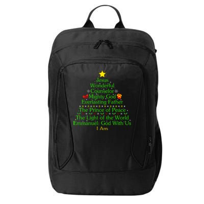 Jesus Wonderful Counselor Bible Verse Jesus Christmas Tree Jesus Star City Backpack