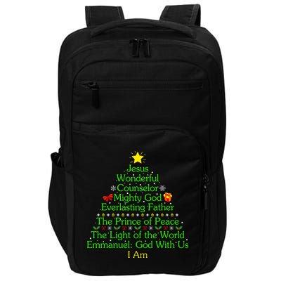 Jesus Wonderful Counselor Bible Verse Jesus Christmas Tree Jesus Star Impact Tech Backpack