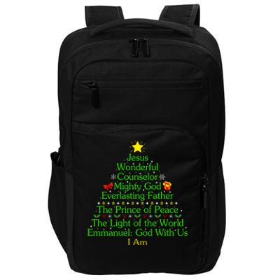 Jesus Wonderful Counselor Bible Verse Jesus Christmas Tree Jesus Star Impact Tech Backpack