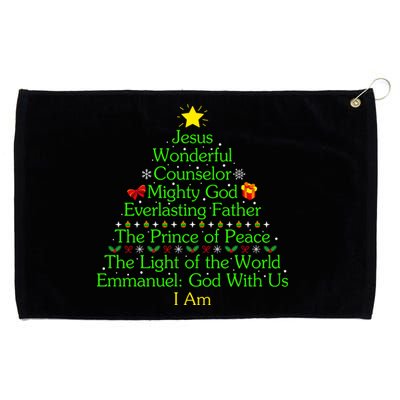 Jesus Wonderful Counselor Bible Verse Jesus Christmas Tree Jesus Star Grommeted Golf Towel