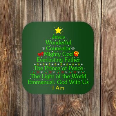 Jesus Wonderful Counselor Bible Verse Jesus Christmas Tree Jesus Star Coaster