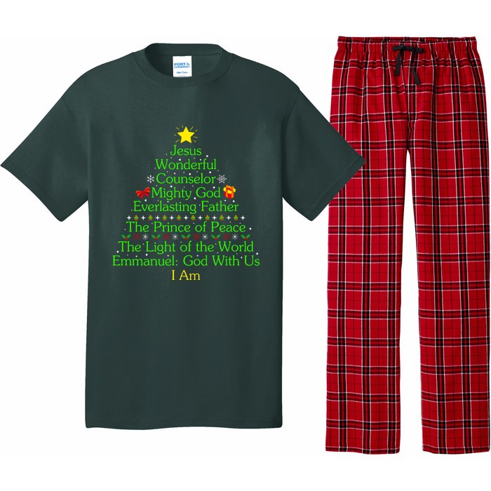 Jesus Wonderful Counselor Bible Verse Jesus Christmas Tree Jesus Star Pajama Set