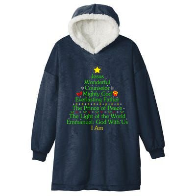 Jesus Wonderful Counselor Bible Verse Jesus Christmas Tree Jesus Star Hooded Wearable Blanket