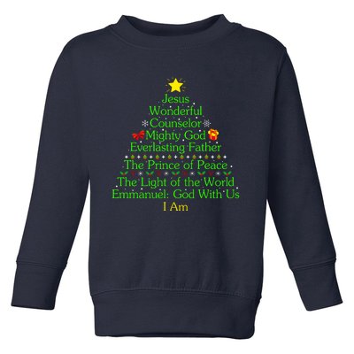 Jesus Wonderful Counselor Bible Verse Jesus Christmas Tree Jesus Star Toddler Sweatshirt