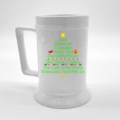 Jesus Wonderful Counselor Bible Verse Jesus Christmas Tree Jesus Star Beer Stein