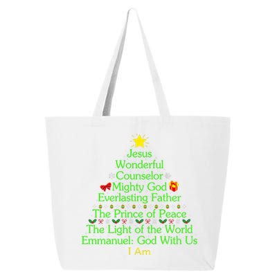 Jesus Wonderful Counselor Bible Verse Jesus Christmas Tree Jesus Star 25L Jumbo Tote