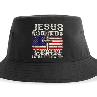 Jesus Was Convicted In A Sham Trial I Still Follow Him Sustainable Bucket Hat