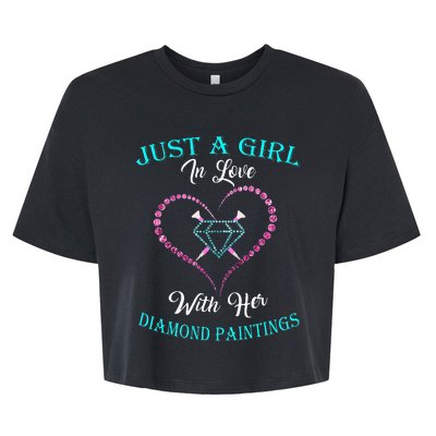 Just With Diamond Painting For Diamond Painting Lover Bella+Canvas Jersey Crop Tee