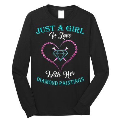 Just With Diamond Painting For Diamond Painting Lover Long Sleeve Shirt