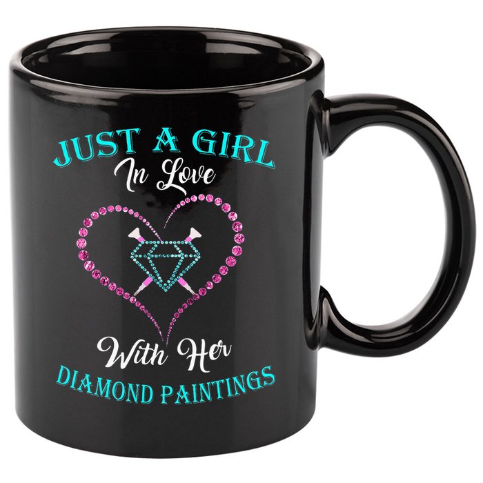 Just With Diamond Painting For Diamond Painting Lover 11oz C Handle Ceramic Mug