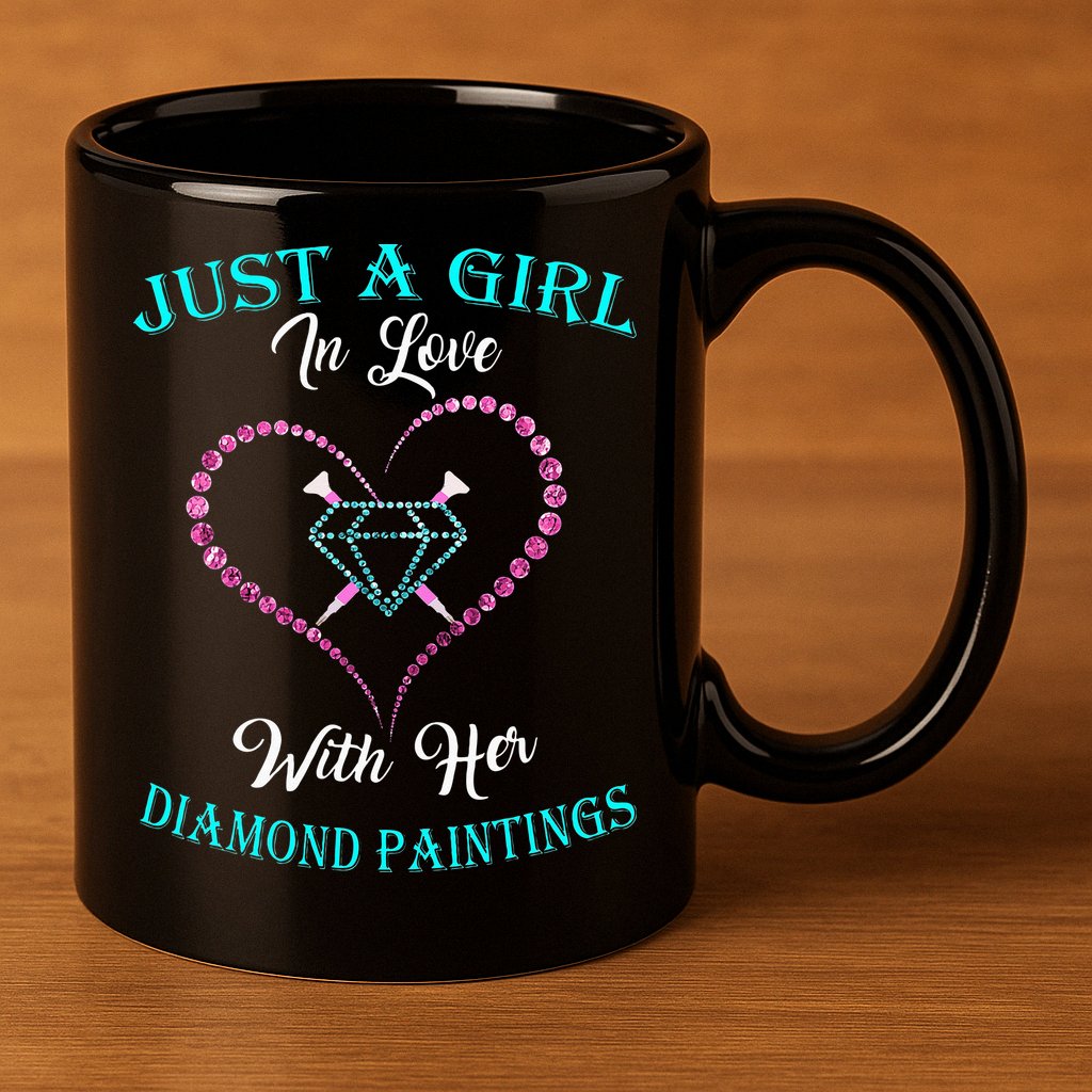 Just With Diamond Painting For Diamond Painting Lover 11oz C Handle Ceramic Mug