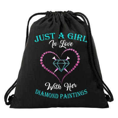 Just With Diamond Painting For Diamond Painting Lover Drawstring Bag