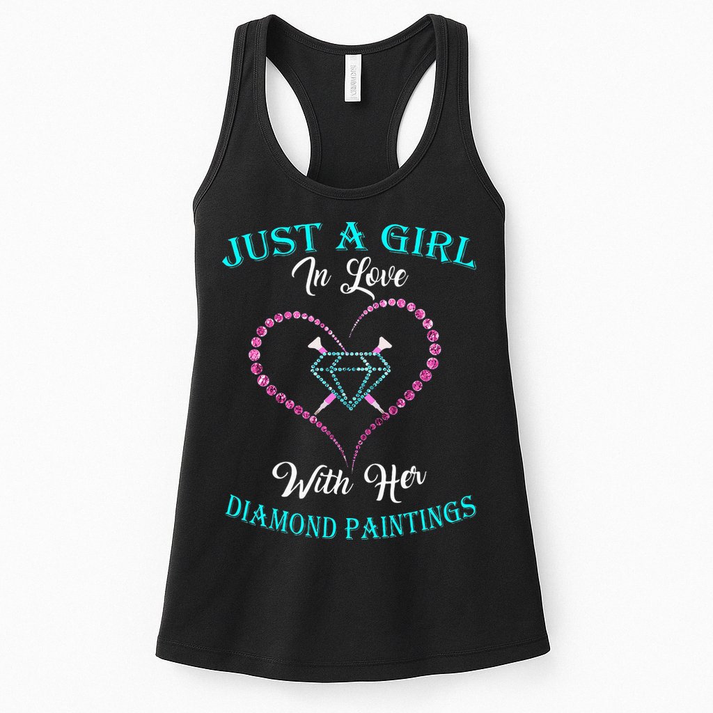 Just With Diamond Painting For Diamond Painting Lover Womens Tank Top