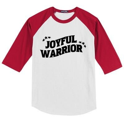 Joyful Warrior Design Kamala For President 2024 Gift Kids Colorblock Raglan Jersey