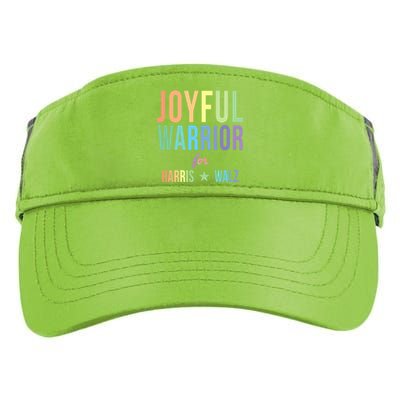 Joyful Warrior For Kamala Harris Tim Walz 2024 Adult Drive Performance Visor