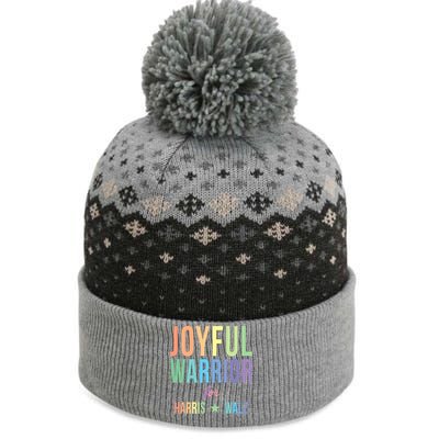 Joyful Warrior For Kamala Harris Tim Walz 2024 The Baniff Cuffed Pom Beanie