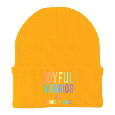 Joyful Warrior For Kamala Harris Tim Walz 2024 Knit Cap Winter Beanie