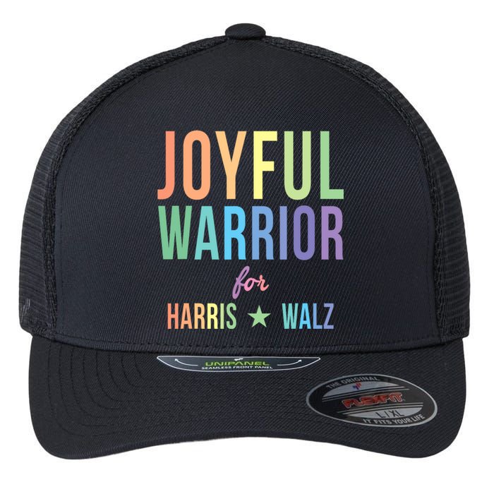 Joyful Warrior For Kamala Harris Tim Walz 2024 Flexfit Unipanel Trucker Cap