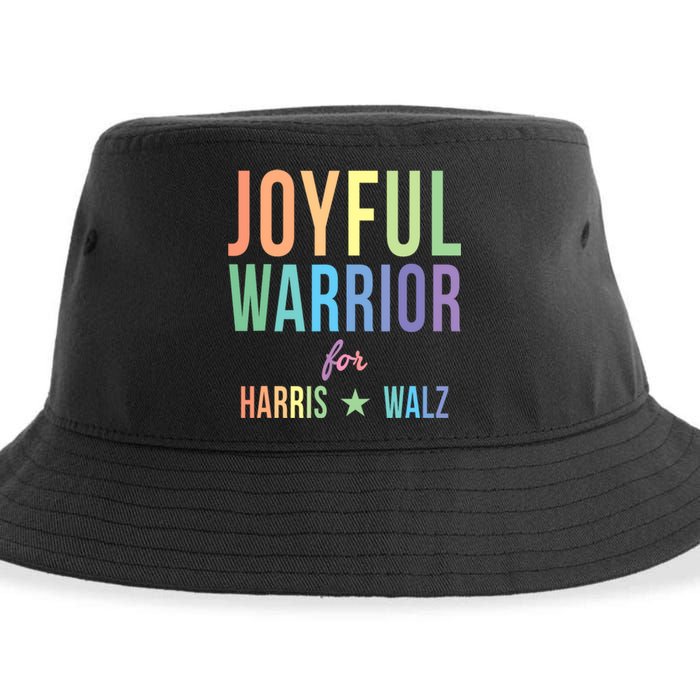 Joyful Warrior For Kamala Harris Tim Walz 2024 Sustainable Bucket Hat