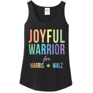 Joyful Warrior For Kamala Harris Tim Walz 2024 Ladies Essential Tank