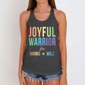 Joyful Warrior For Kamala Harris Tim Walz 2024 Women's Knotted Racerback Tank