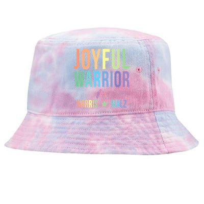 Joyful Warrior For Kamala Harris Tim Walz 2024 Tie-Dyed Bucket Hat