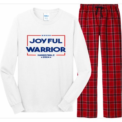 Joyful Warrior For Kamala Harris Tim Walz 2024 Long Sleeve Pajama Set