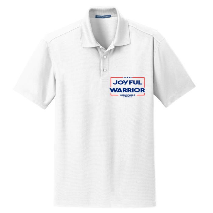 Joyful Warrior For Kamala Harris Tim Walz 2024 Dry Zone Grid Polo