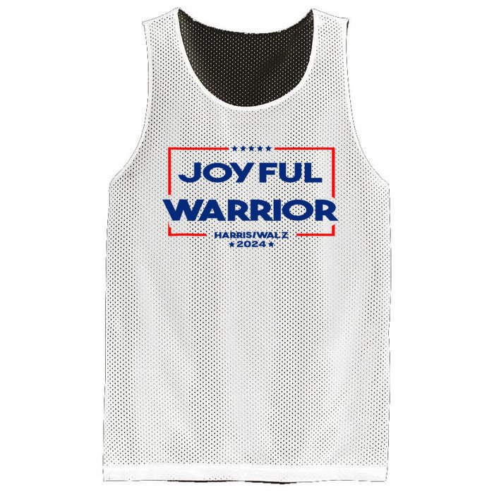 Joyful Warrior For Kamala Harris Tim Walz 2024 Mesh Reversible Basketball Jersey Tank