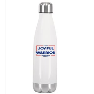 Joyful Warrior For Kamala Harris Tim Walz 2024 Stainless Steel Insulated Water Bottle