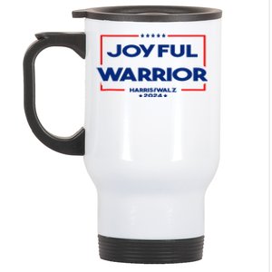 Joyful Warrior For Kamala Harris Tim Walz 2024 Stainless Steel Travel Mug