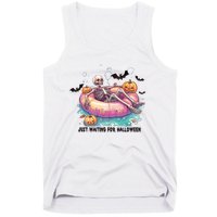 Just Waiting For Halloween Spooky Skeleton Tank Top