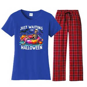 Just Waiting For Halloween Great Gift Women's Flannel Pajama Set