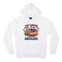 Just Waiting For Halloween Skeleton Funny Hoodie