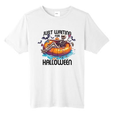 Just Waiting For Halloween Skeleton Funny Tall Fusion ChromaSoft Performance T-Shirt