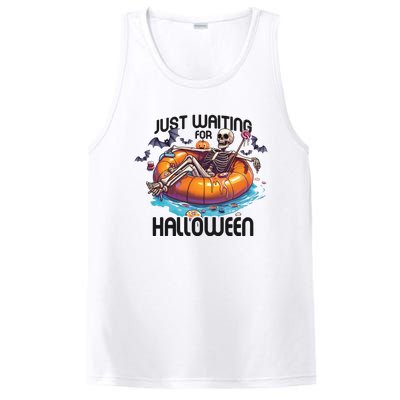 Just Waiting For Halloween Skeleton Funny PosiCharge Competitor Tank